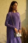 Shop_Tasuvure_Purple Pleated Round Neck Blair Brag Me Dress_at_Aza_Fashions
