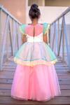 Shop_Tutus By Tutu_Pink Satin Layered Organza Ball Gown_at_Aza_Fashions