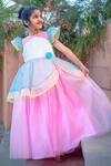 Buy_Tutus By Tutu_Pink Satin Layered Organza Ball Gown_Online_at_Aza_Fashions