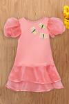 Tutus by Tutu_Pink Embroidered Dress For Girls_Online_at_Aza_Fashions