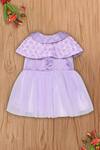 Shop_Tutus by Tutu_Purple Embroidered Cape Dress For Girls_at_Aza_Fashions