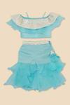 Tutus By Tutu_Blue Crepe Satin Embroidered Sequins Ruffle Sharara Set_Online_at_Aza_Fashions