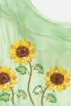 Shop_Tutus by Tutu_Green Embroidered Top And Lehenga Set For Girls_Online_at_Aza_Fashions