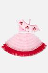 Buy_Tutus by Tutu_Pink Layered Lehenga Set For Girls_at_Aza_Fashions