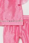 Tutus by Tutu_Pink Embroidered Kurta And Pant Set For Girls_at_Aza_Fashions