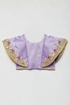 Shop_Tutus by Tutu_Purple Embroidered Blouse And Layered Ruffle Lehenga Set For Girls_Online_at_Aza_Fashions
