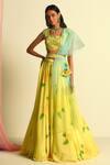 Buy_Neha Chopra Tandon_Yellow Printed Lehenga Set_at_Aza_Fashions
