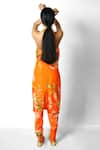 Shop_Taavare_Orange Silk Draped Kurta And Pant Set _at_Aza_Fashions