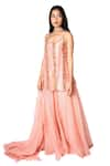 Buy_Taavare_Pink Raw Silk Scoop Neck Embroidered Cape And Sharara Set _Online_at_Aza_Fashions