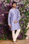 Buy_Julie by Julie Shah_Purple Chanderi Embroidered Kurta  _at_Aza_Fashions