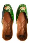 Buy Haelli Green Hand Paint Juttis at Aza Fashions Buy_Haelli_Green Hand Paint Juttis_at_Aza_Fashions