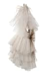 Jasmine And Alaia_Beige Tulle Ruffle Romper  _Online_at_Aza_Fashions