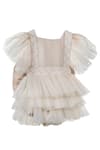 Buy_Jasmine And Alaia_Beige Tulle Ruffle Romper  _Online_at_Aza_Fashions