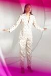 Buy_Twinkle Hanspal_White Mashru Silk Hand Embroidered Floral Lapel Blazer And Pant Set  _Online_at_Aza_Fashions