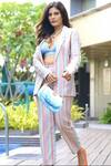 Shop_Shruti Sancheti_Multi Color Linen Notched Lapel Striped Jacket And Pant Set_Online_at_Aza_Fashions
