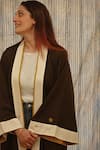 Shop_Til_Brown Cotton Silk Satin Overlay_Online_at_Aza_Fashions