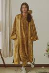 Buy Til Yellow Cotton Silk Satin Freckle Pattern Print Overlay at Aza Fashions Buy_Til_Yellow Cotton Silk Satin Freckle Pattern Print Overlay_at_Aza_Fashions
