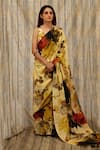 TIL_Multi Color Cotton Silk Satin Printed Floral Pattern V Patio Saree With Blouse _Online_at_Aza_Fashions