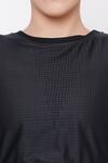 Shop_Tuna London - {Tuna Active}_Black Poly Blend Round Mesh Overlay Crop Top_Online_at_Aza_Fashions
