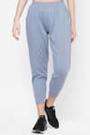 Shop_Tuna London - {Tuna Active}_Blue Cotton Yoga Pant _at_Aza_Fashions