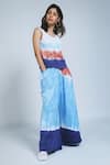 Shop_Tuna London - {Tuna Active}_Multi Color Cotton Round Tie And Dye Pant Set _at_Aza_Fashions