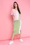 Buy_Tuna London - {Tuna Active}_Pink Cotton Round Printed T-shirt And Skirt Set _at_Aza_Fashions