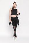 Buy_Tuna London - {Tuna Active}_Black Poly Blended Sheer Panel Leggings_at_Aza_Fashions