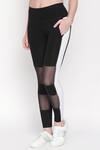 Shop_Tuna London - {Tuna Active}_Black Poly Blended Sheer Panel Leggings_at_Aza_Fashions