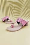 Buy_The Madras Trunk_Pink Cut Work Kolhapuri Block Heels _at_Aza_Fashions