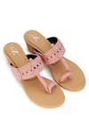 Buy_The Madras Trunk_Pink Cut Work Kolhapuri Block Heels _Online_at_Aza_Fashions