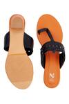 Shop_The Madras Trunk_Orange Cut Work Kolhapuri Block Heels _at_Aza_Fashions