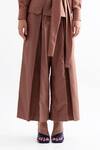 Shop_NOTEBOOK_Brown Inverted Pleats Trousers _at_Aza_Fashions