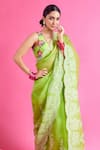 Buy_Torani_Green Organza Angoori Farrin Saree_at_Aza_Fashions