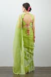 Shop_Torani_Green Organza Angoori Farrin Saree_at_Aza_Fashions