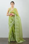 Buy_Torani_Green Organza Angoori Farrin Saree_Online_at_Aza_Fashions