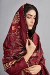 Buy_Torani_Red , Pant And Dupatta Handwoven Chanderi & Sanobar Kashish Set _Online_at_Aza_Fashions