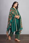 Buy_Torani_Green , Pant And Dupatta Handwoven Chanderi & Sheesham Kashish Set _at_Aza_Fashions