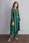 Torani_Green , Pant And Dupatta Handwoven Chanderi & Sheesham Kashish Set _Online_at_Aza_Fashions