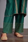 Shop_Torani_Green , Pant And Dupatta Handwoven Chanderi & Sheesham Kashish Set _Online_at_Aza_Fashions