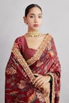 Shop_Torani_Red Cotton Silk Sanobar Revathi Saree  _Online_at_Aza_Fashions