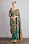 Buy_Torani_Green Cotton Silk Sheesham Revathi Saree  _at_Aza_Fashions