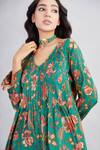 Buy_Torani_Green Pant Organza  Kurta And Pant Cotton V Sheesham Nazam & Set _Online_at_Aza_Fashions