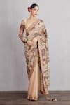 Buy_Torani_Beige Cotton Silk Chandan Revathi Saree  _at_Aza_Fashions