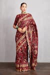 Buy_Torani_Red Silk Organza Sanobar Enakshi Saree  _at_Aza_Fashions