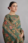 Shop_Torani_Green Embroidery Round Sheesham Enakshi Blouse _Online_at_Aza_Fashions