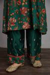 Torani_Green Pant Handwoven Chanderi And Cotton Voile Kurta Sheesham Tara & Set _Online_at_Aza_Fashions