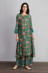 Torani_Green Kurta And Pant Cotton Silk Dupatta Handwoven Sheesham Aroha Set _Online_at_Aza_Fashions