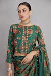 Torani_Green Sheesham Chandani Saree_Online_at_Aza_Fashions