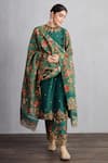 Buy_Torani_Green Handwoven Chanderi Embroidered Floral Sheesham Urvi Kurta Set  _at_Aza_Fashions