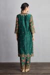 Shop_Torani_Green Handwoven Chanderi Embroidered Floral Sheesham Urvi Kurta Set  _at_Aza_Fashions